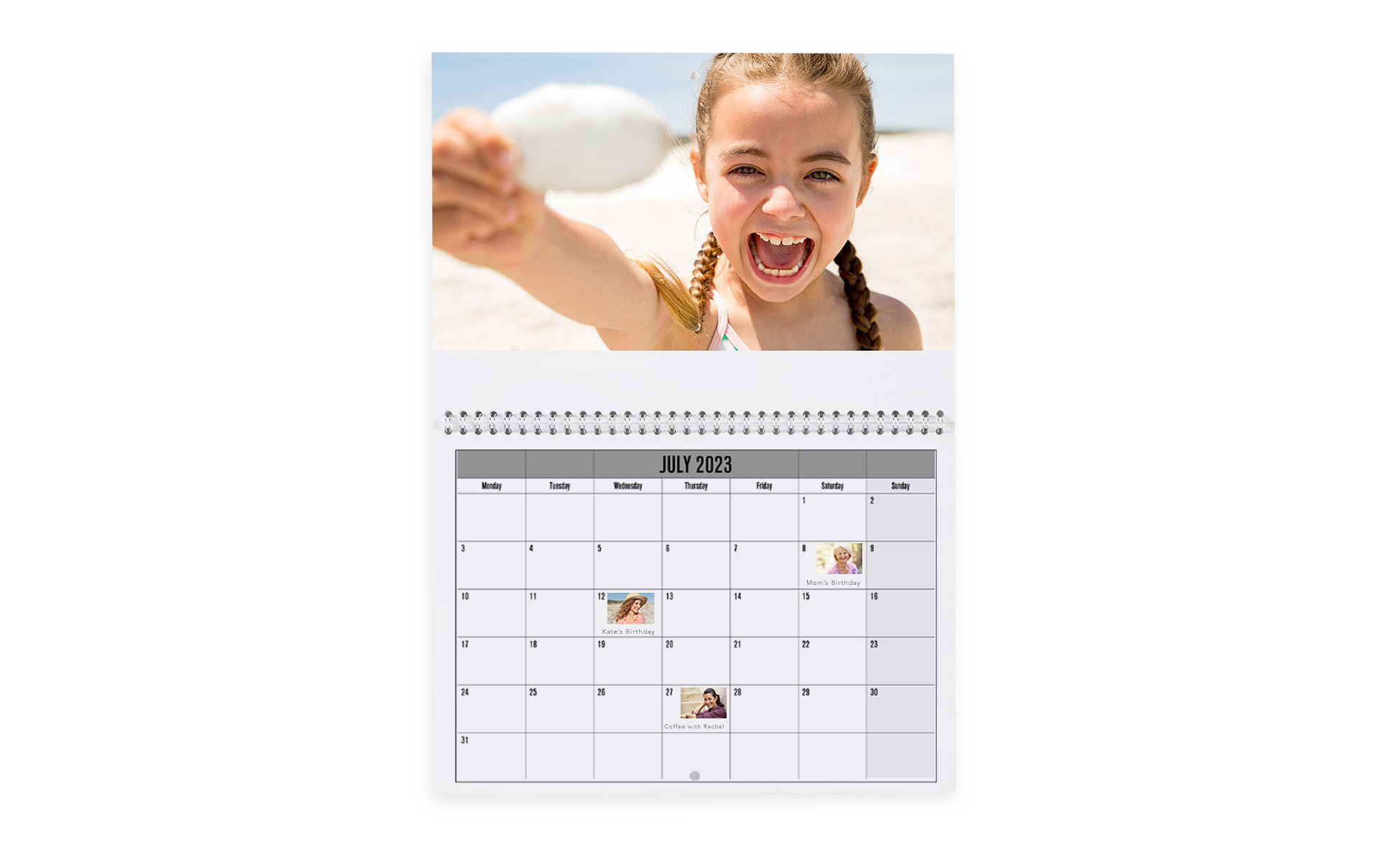 Personalised Photo Birthday Calendar | Add Your Own Birthday Entries