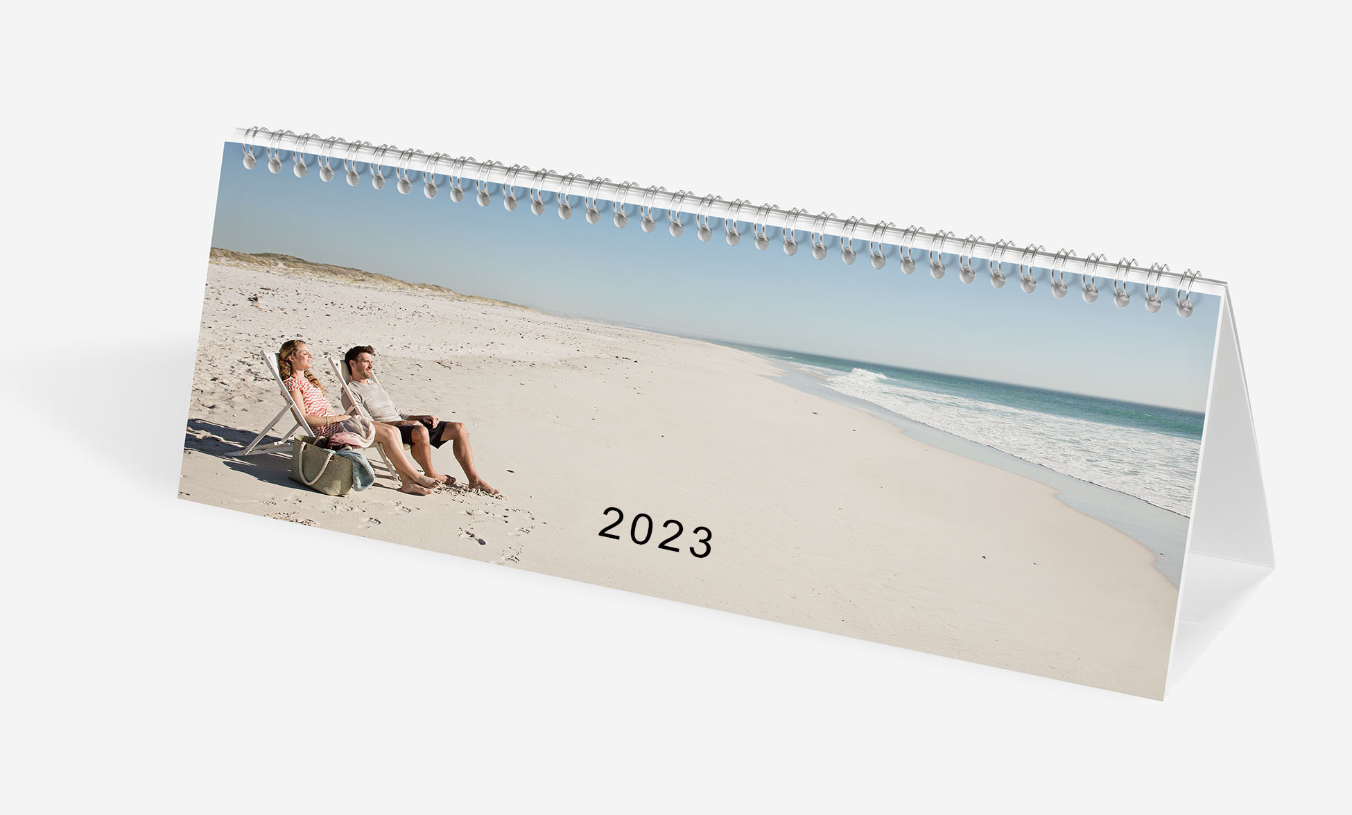 Personalised Panoramic Photo Desk Calendar | 29.7 x 10 cm | 12 Customisable Pages