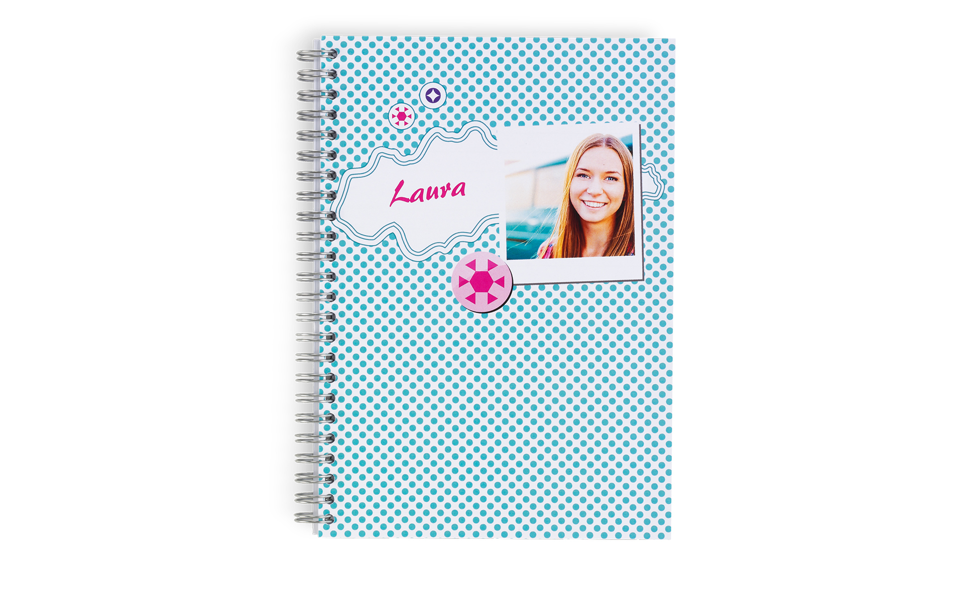 Personalised A5 School Diary | Designs in black, pink, violet, turquoise | Personalise to suit